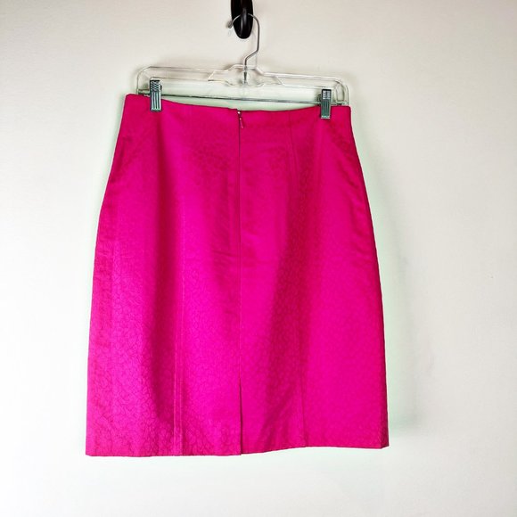 Boston Proper Hot Pink Textured Pencil Career Skirt size 8 - Picture 2 of 2